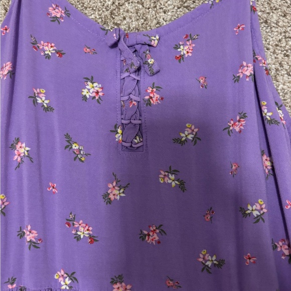 Girl’s Purple Floral Maxi Dress - Picture 5 of 8